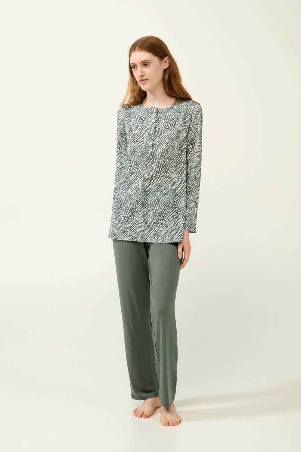 Vamp - Pyjama in micromodal - Green Sage