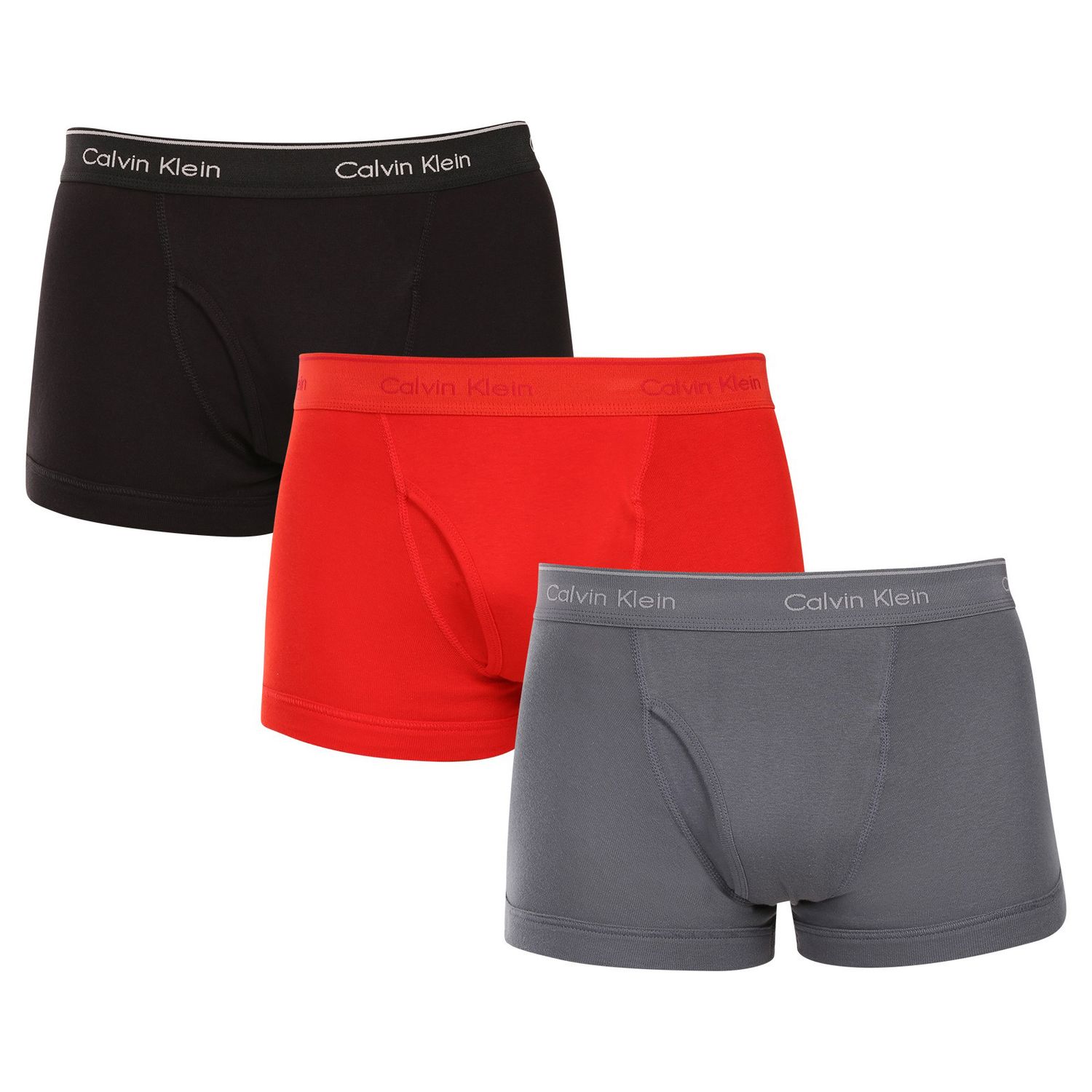 Calvin Klein - 3-Pack Cotton Boxers - Zwart/Rood/Antraciet