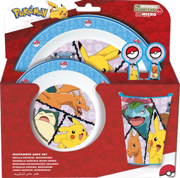 Pokémon: Lunch of ontbijt set: 5-delig, kunststof (BPA-vrij)