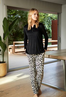 Barandi - Dames Pyjama &quot;Adina&quot; - Zwart