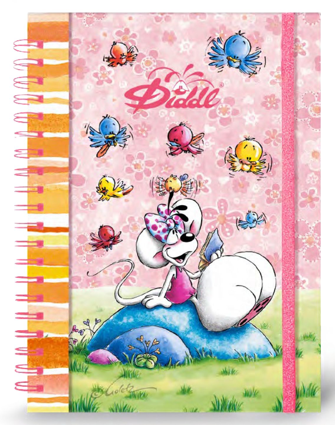 Diddl -notitie boek met met glitter elastieke band *** PRESALE mei/26 ***