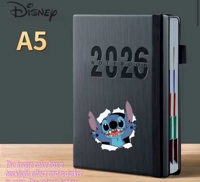 Disney Stitch Agenda 2026 – A5 – Zwart – Dagboek Planner