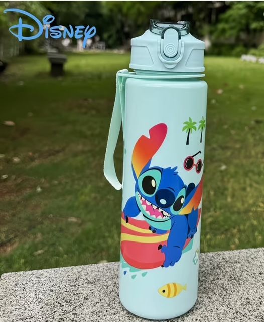 Disney Stitch Drinkfles – 4 Designs – 800 ml – Lekvrij &amp; Herbruikbaar - Groen