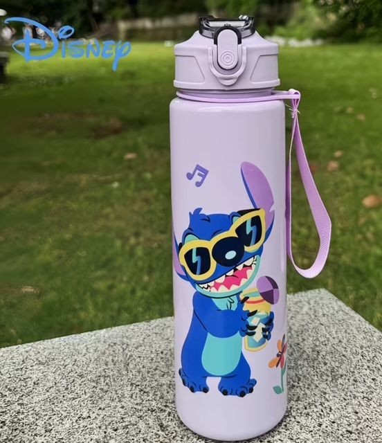 Disney Stitch Drinkfles – 4 Designs – 800 ml – Lekvrij &amp; Herbruikbaar - Lila