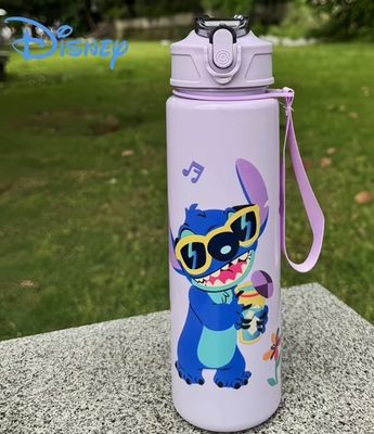 Disney Stitch Drinkfles – 4 Designs – 800 ml – Lekvrij &amp; Herbruikbaar - Lila