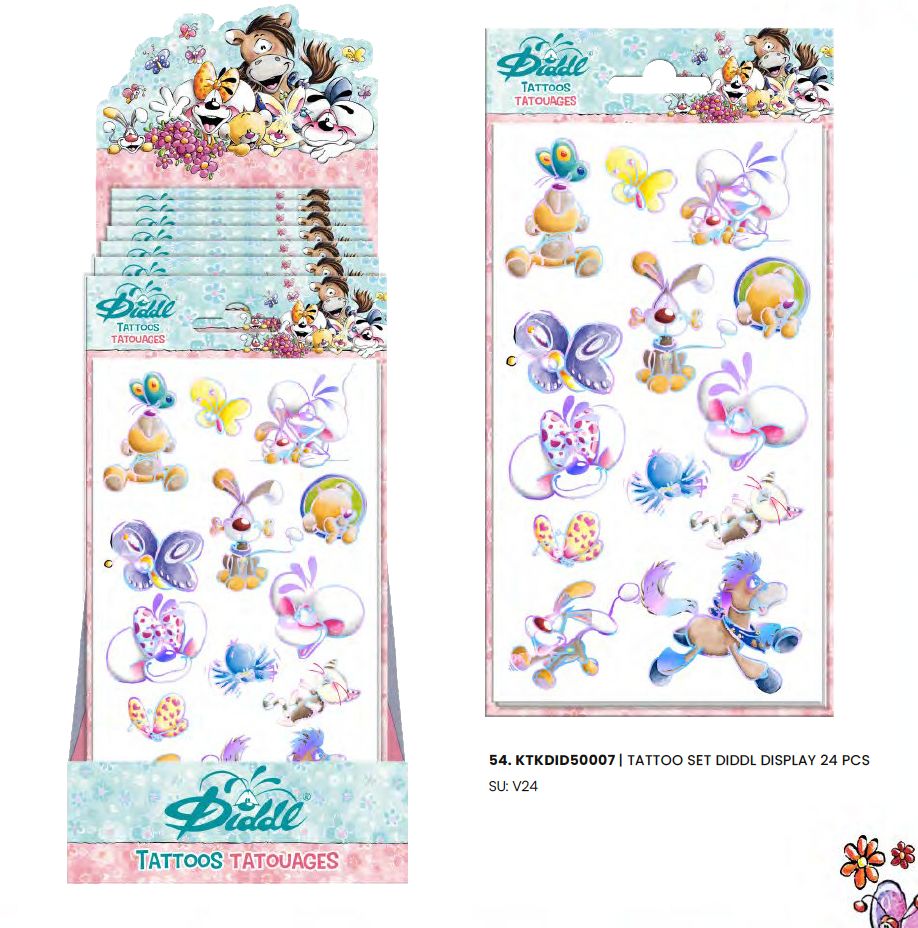 Diddl - tattooset 24 stuks *** PRESALE mei/26 ***