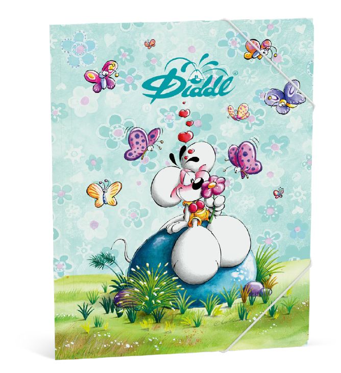 Diddl -elastieke map a4 blauw *** PRESALE mei/26 ***