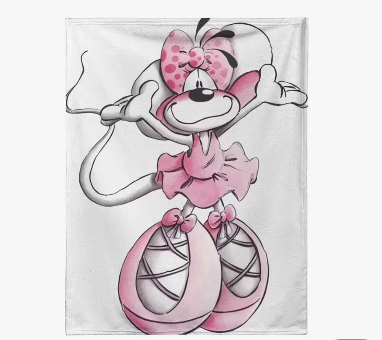 Diddl Fleece Dekentje – 130x100 cm – Superzacht &amp; Warm met Roze Hart Design