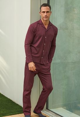 Barandi - Heren Pyjama &quot;Enrico&quot; - Bordeaux