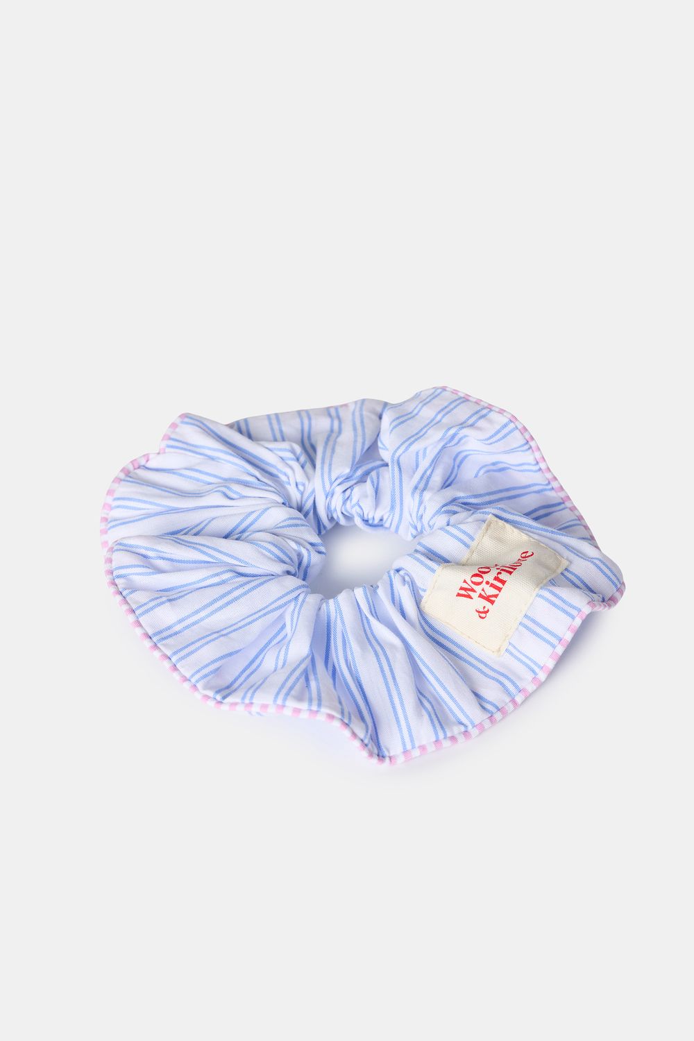 Woody &amp; kirilove - scrunchie - blauwe streep