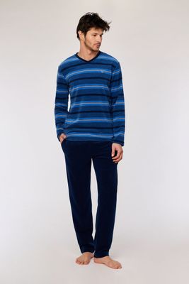 Woody - Heren Pyjama - Blauwe Streep