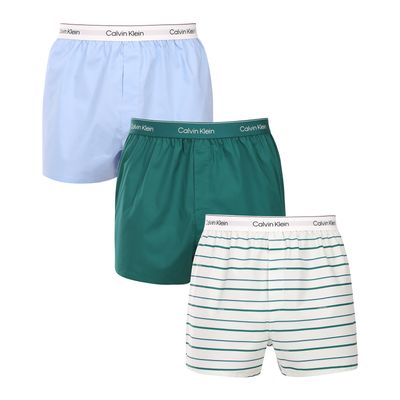 Calvin Klein - 3-Pack Losse Boxers - Groen/Blauw