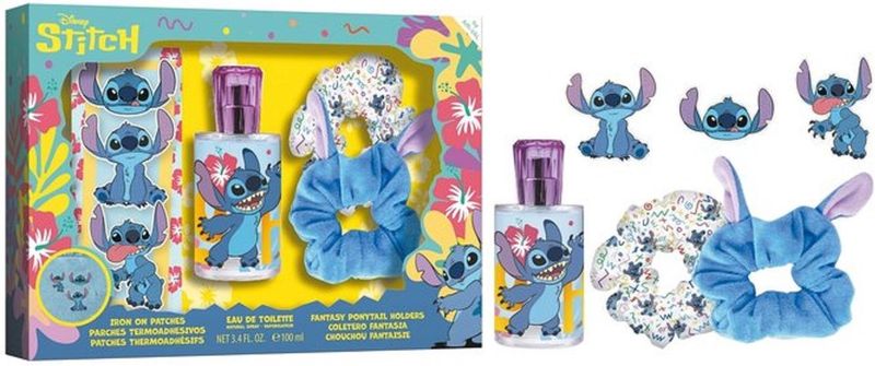Stitch Gift Set EDT 100 ml + Iron on Patches + Scrunchies