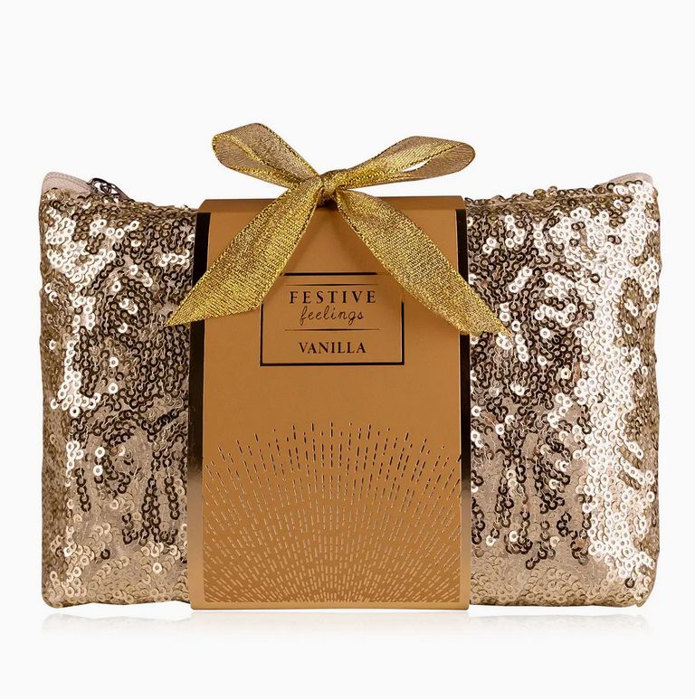 Badset FEESTELIJKE GEVOELENS in cosmetictas