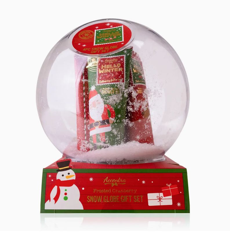 Badset HELLO WINTER Frosted Cranberry in sneeuwbol