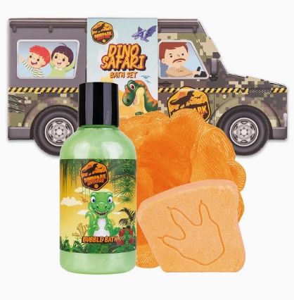 Dinopark Adventure- Badset cadeau voor jongens in geschenkdoos