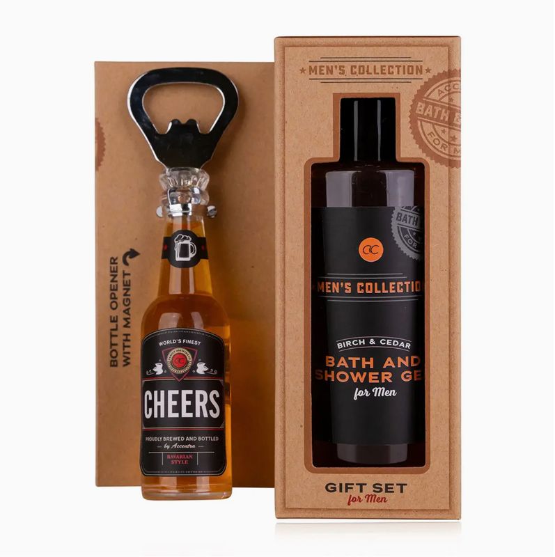 HERENCOLLECTIE cadeauset met bierflesopener