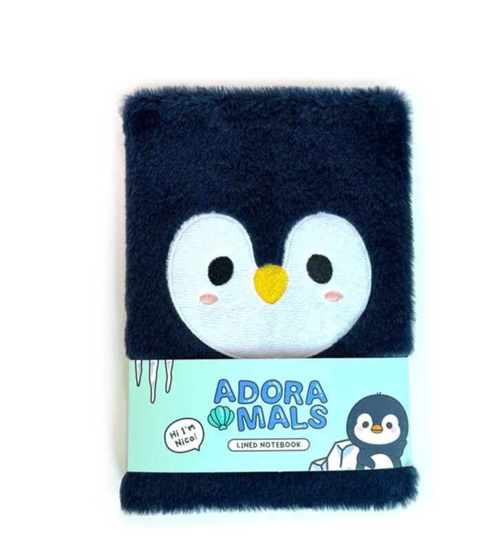Adoramals Pinguïn Fluffig Notitieboekje A5