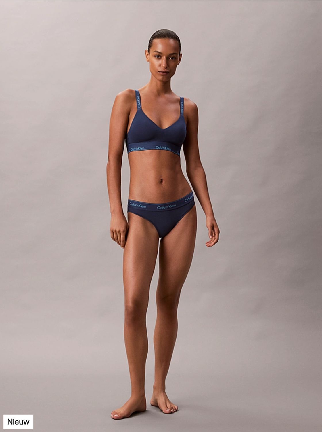 Calvin Klein - Licht gevoerde bralette - Icon Cotton Modal - Dark Denim