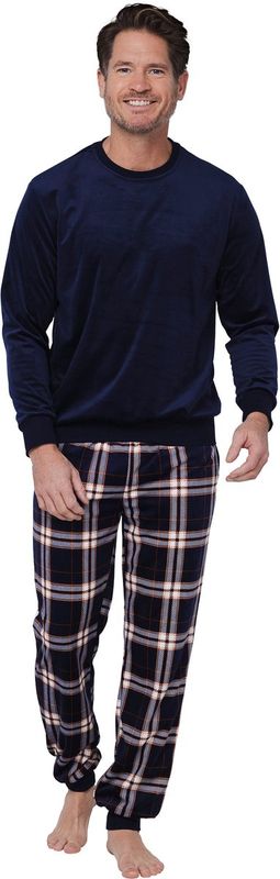 Pastunette - Huispak / Pyjama in Velours - Donkerblauw