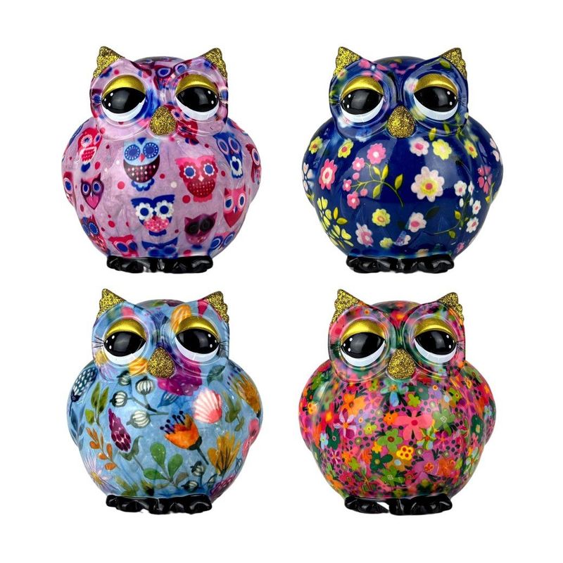 Pomme Pidou - Spaarpot Uil - "Olive" -  L12,5xW11,5xH12,5 cm