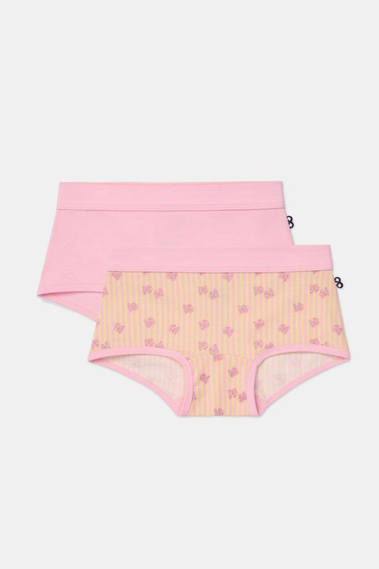 Woody - Duopack shorts - Roze + Vlinder print