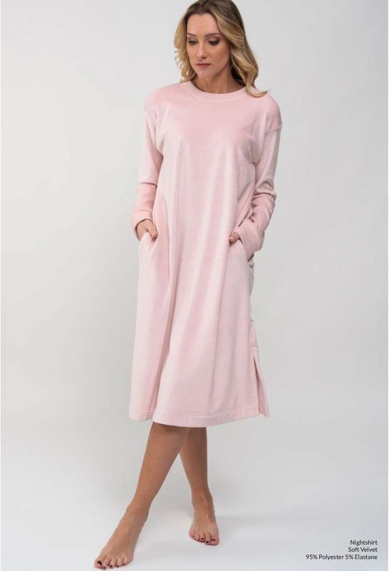 Mira - Dames Slaapkleed - Zachtroze