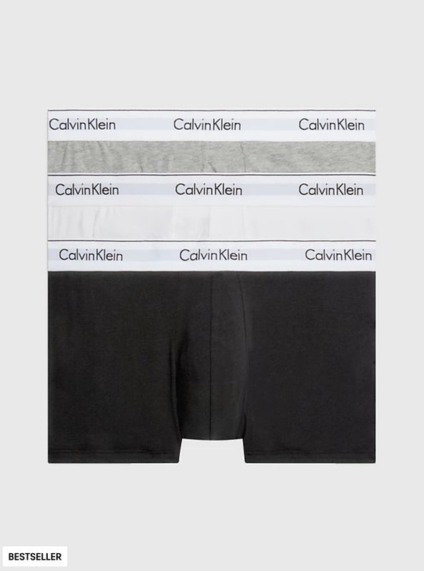 Calvin Klein - 3-pack boxers - Modern Cotton - wit/grijs/zwart