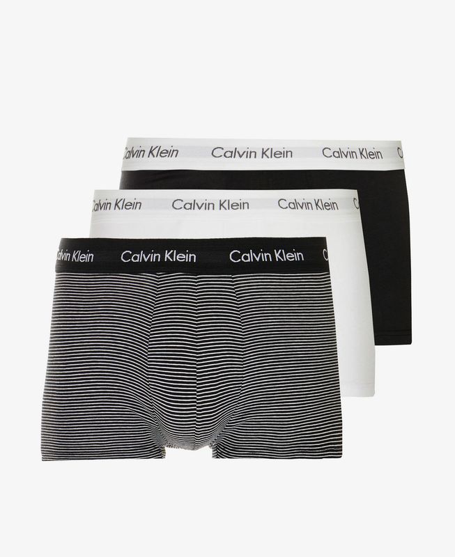 Calvin Klein - 3-Pack Short - Cotton Stretch - Zwart/Wit/Gestreept