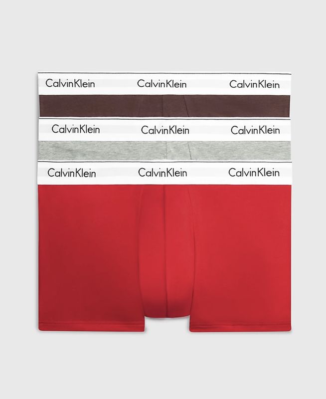 Calvin Klein - 3-pack shorts - Grey/mangoni/rood