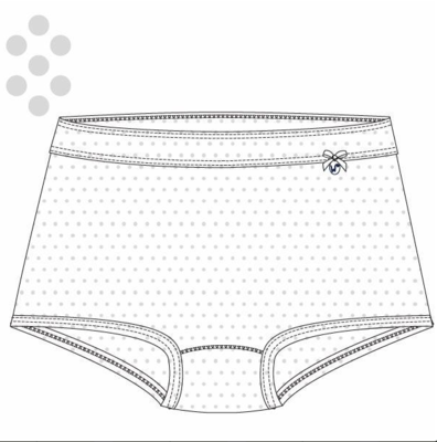 Woody Meisjes Short WIT GRIJZE DOT Woody Meisjes Short WIT GRIJZE DOT
