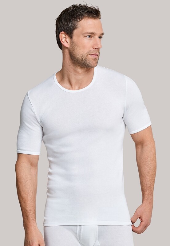 Schiesser - Shirt korte mouwen fijnrib wit - Original Classics
