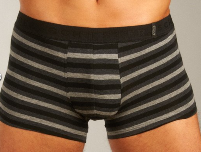 Schiesser short 2 pack 95/5 H zwart/streep