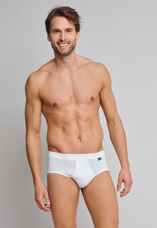 Schiesser - Sportslip met opening 2-pack wit - Authentic