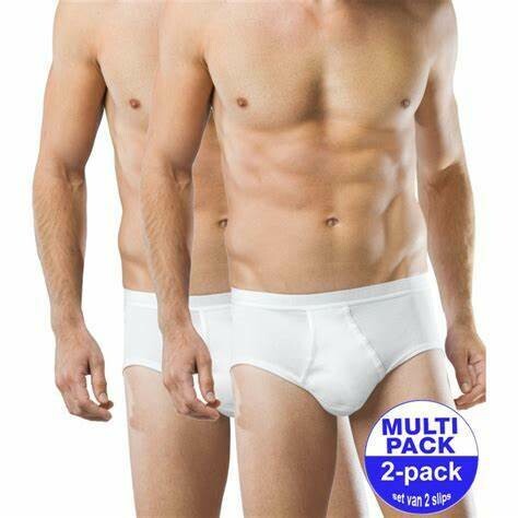 Schiesser - Sportslip met opening fijnrib wit - Original Classics 2-PACK