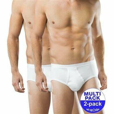 Schiesser - Sportslip met opening fijnrib wit - Original Classics 2-PACK