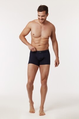 Woody Men Basic Underwear - Cyclist short - duopack - blauw