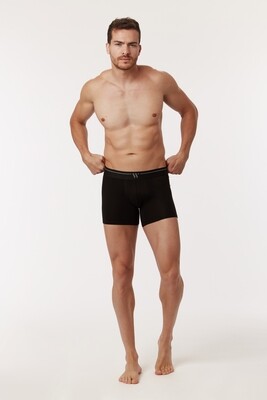 Woody Men Basic Underwear - Cyclist short - duopack - zwart