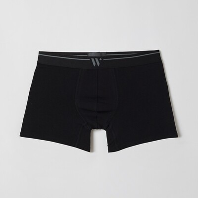 Woody Men Basic Underwear - Cyclist short - duopack - zwart