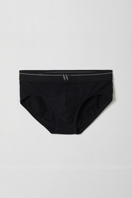 Woody Men Basic Underwear - Midi slip - duopack - zwart