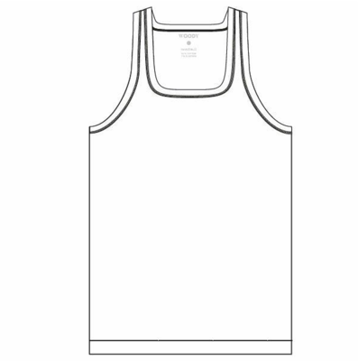 Woody Men Basic Underwear - Singlet - wit