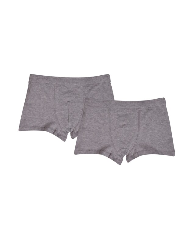 Woody - Jongens short Duopack - Grijs - Basis ondergoed