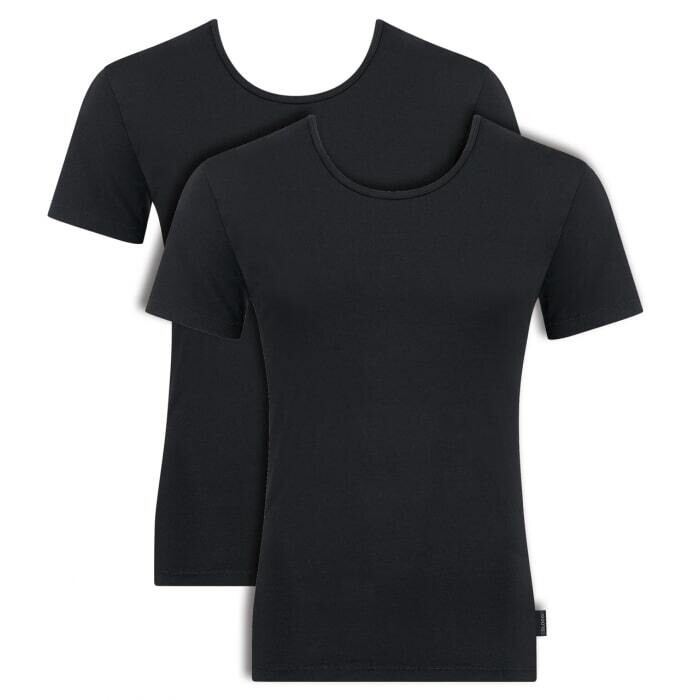 Sloggi - 24/7 Natural Cotton T-Shirt Duopack - Zwart Sloggi - 24/7 Natural Cotton T-Shirt Duopack - Zwart