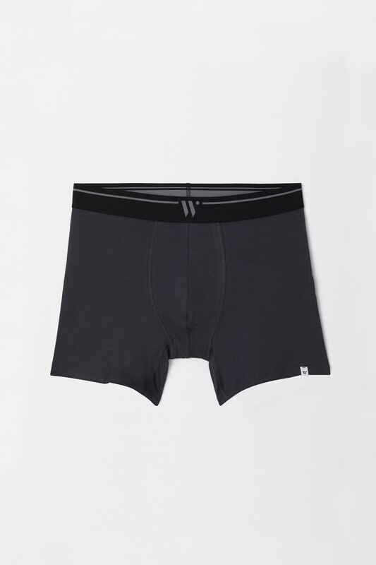 Woody - Heren Boxershort Duopack - Antraciet + Gestreept