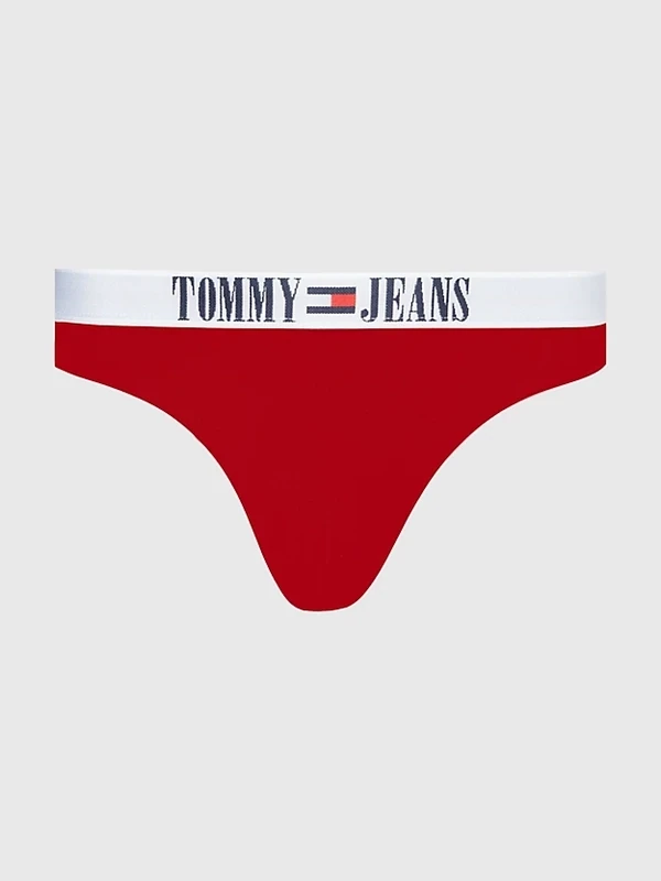 Tommy Hilfiger - Triangel Bikini met Brazilian Slip - Rood -