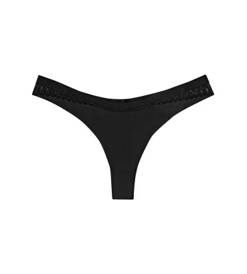 Triumph - Aura Spotlight High Leg String - Zwart
