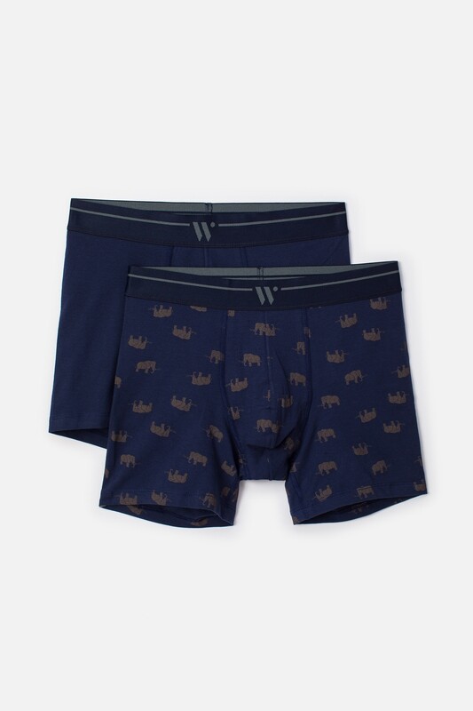 Woody - Duopack Heren Boxers - Donkerblauw Woody - Duopack Heren Boxers - Donkerblauw