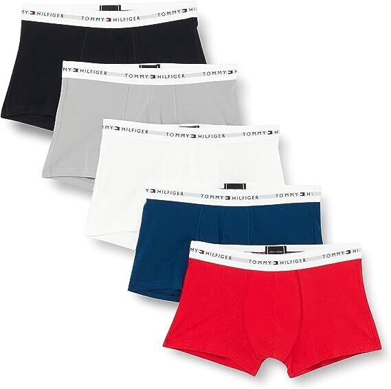 Tommy Hilfiger - Set van 5 Boxershorts - Zwart/Blauw/Grijs/Rood/Wit