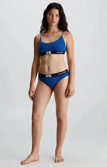 Calvin Klein Bralette CK96 – Limoges Blauw – Gerecycled Nylon – Dames – Elastische Onderboord – Verstelbare Bandjes