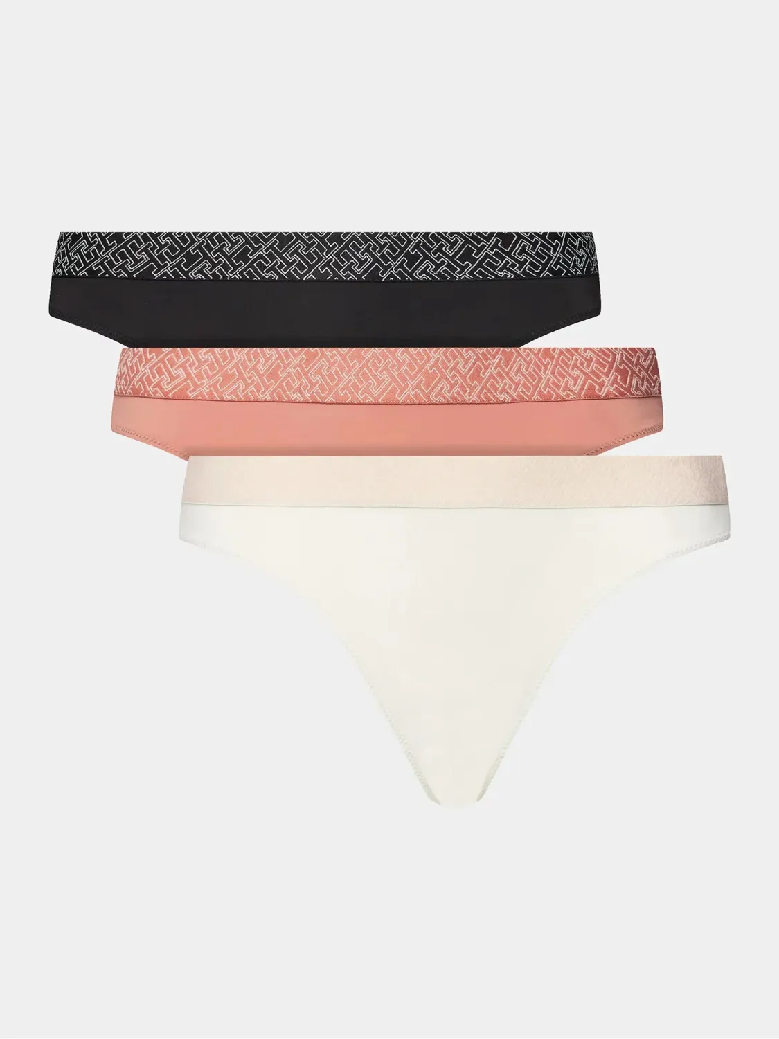 Tommy Hilfiger - 3-pack Strings - Roze/Beige/Zwart